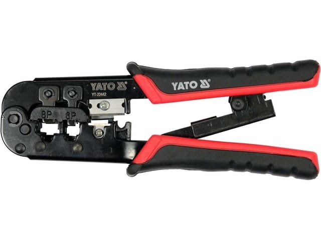 Yato Yt-22442 Zum Crimpen Tool Abisolierzange Schwarz, Rot