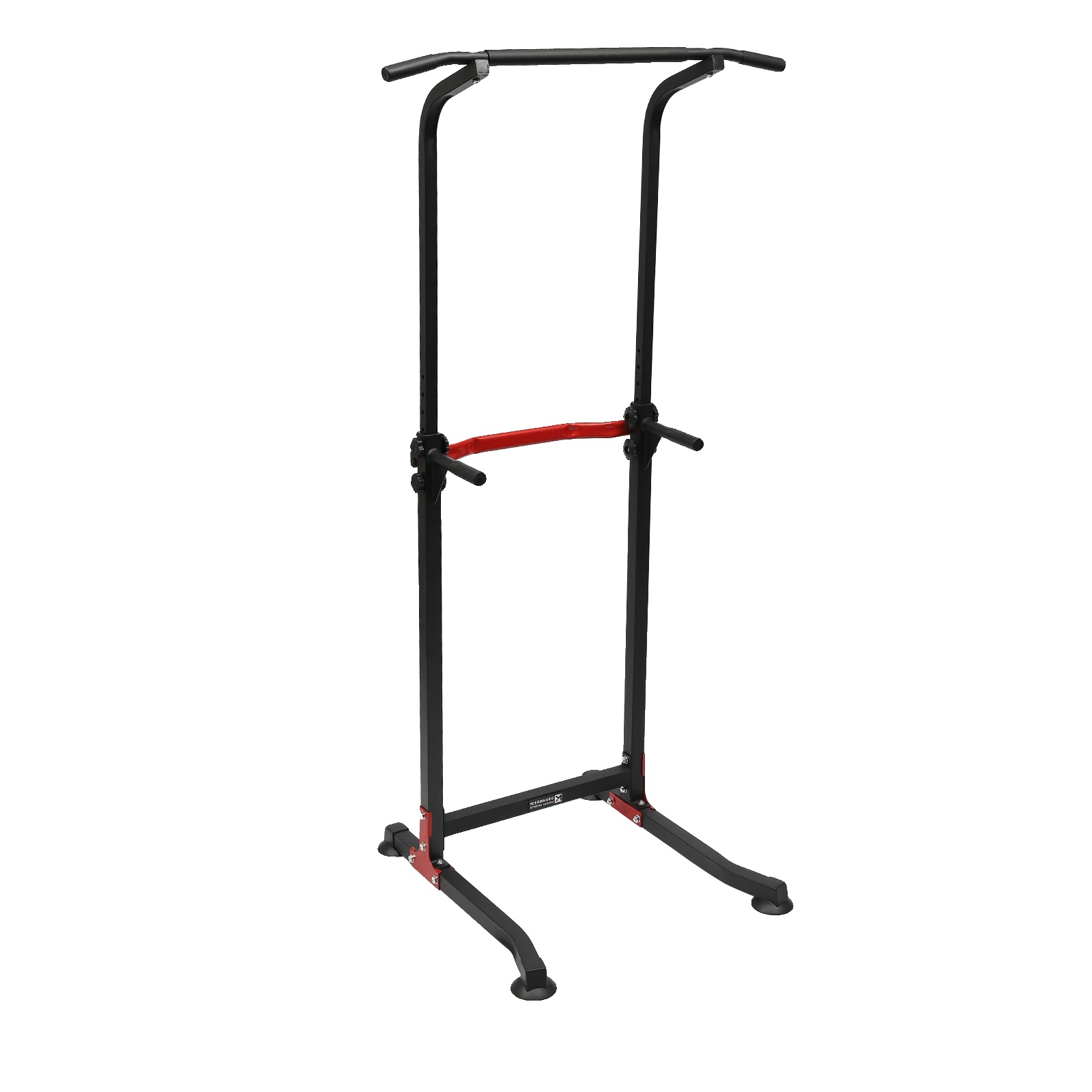 Power Tower, Multifunktionales Fitnessgerät, Höhenverstellbar, Schwarz