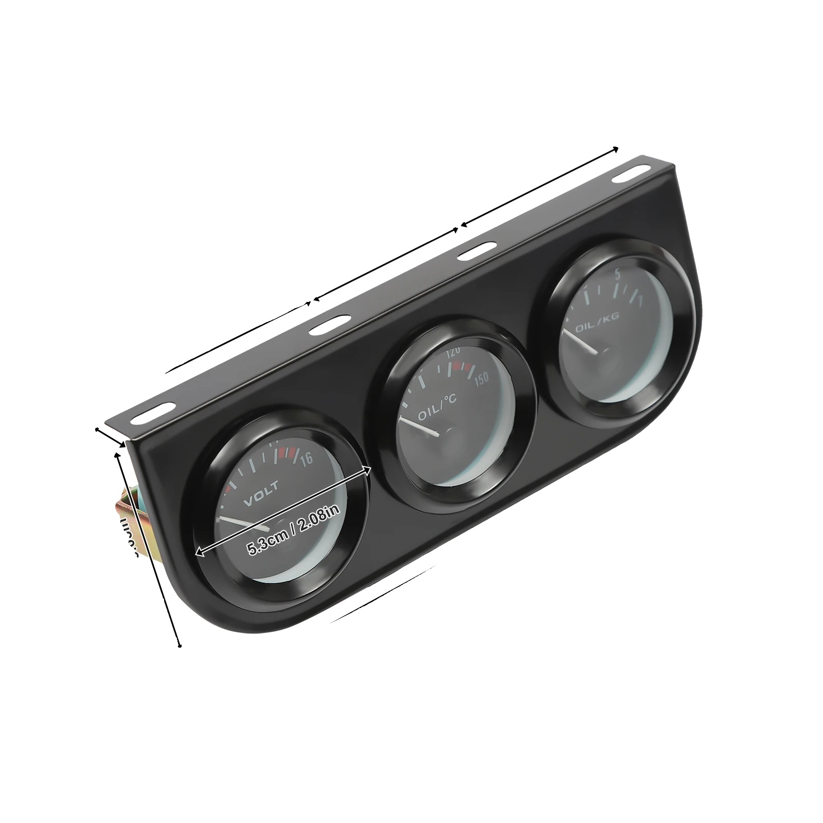 Auto-messgerät-set, 3-in-1 Voltmeter, Öltemperatur- Und Druckmesser, Schwarz