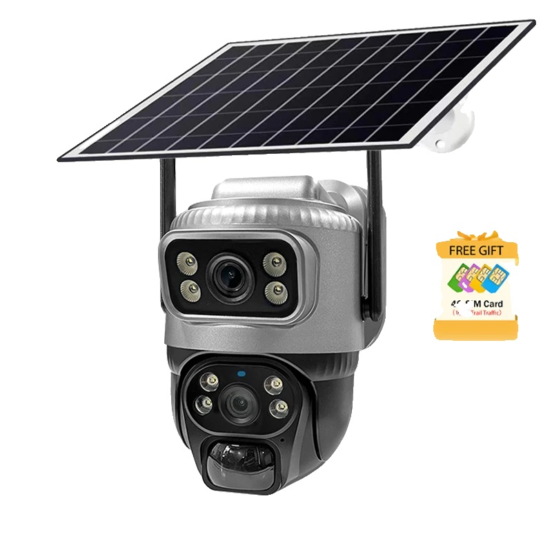 Solar Kamera, Dual-linse, 4g Konnektivität, 4g Kamera
