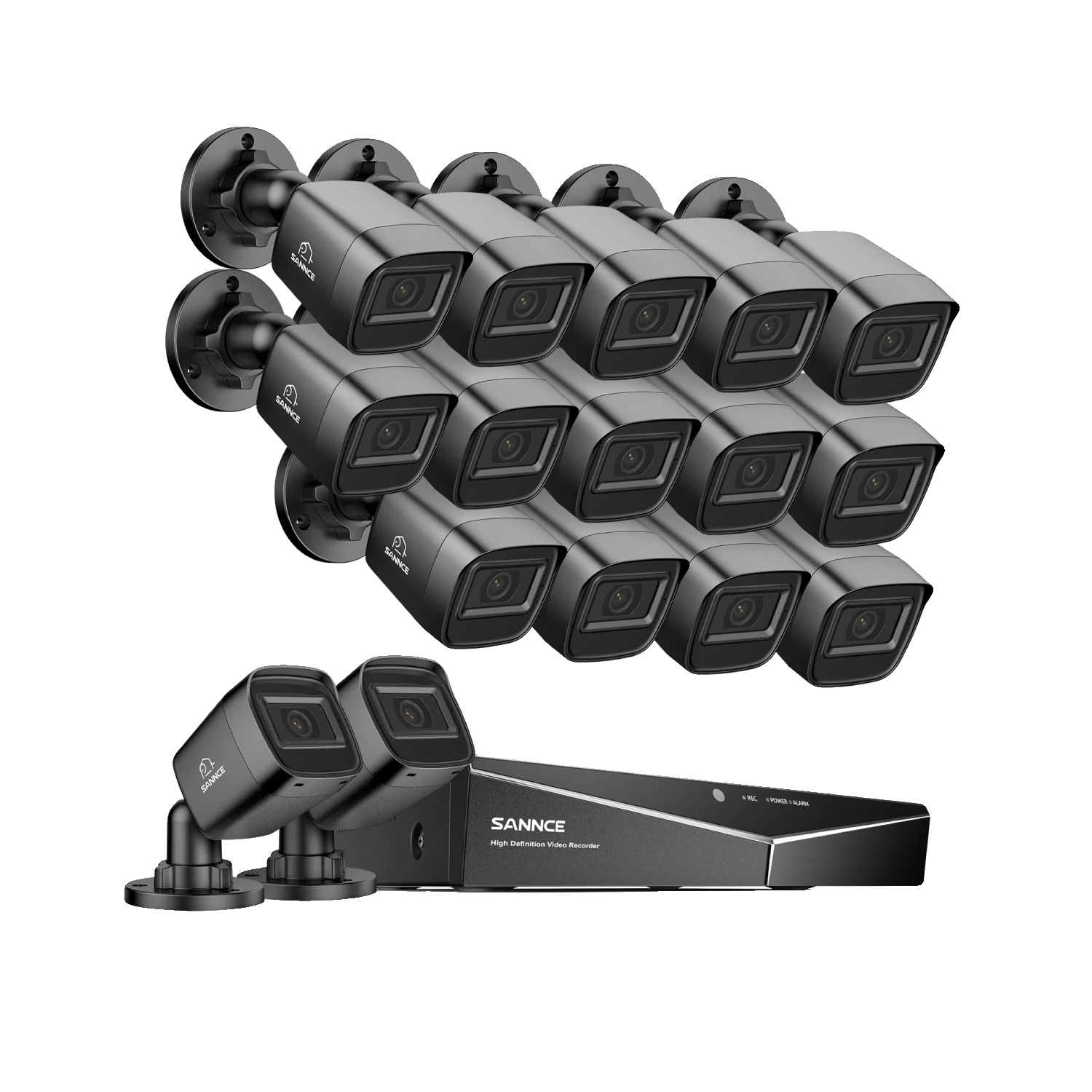 Sicherheitskamerasystem, Videoüberwachung, 16 Kameras, 1080p Hd-auflösung, 16pcs 0tb