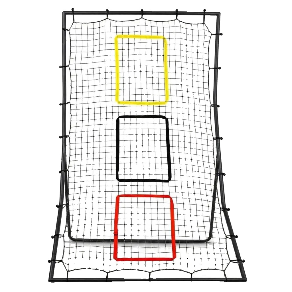 Rebounder-netz, Drei-zonen-ballantworter, Robuste Stahlstruktur, Schwarz