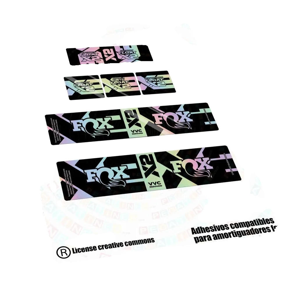 Fahrradgabelaufkleber, Langlebiges Vinyl, Anpassbares Design, Regenbogen-holographisch