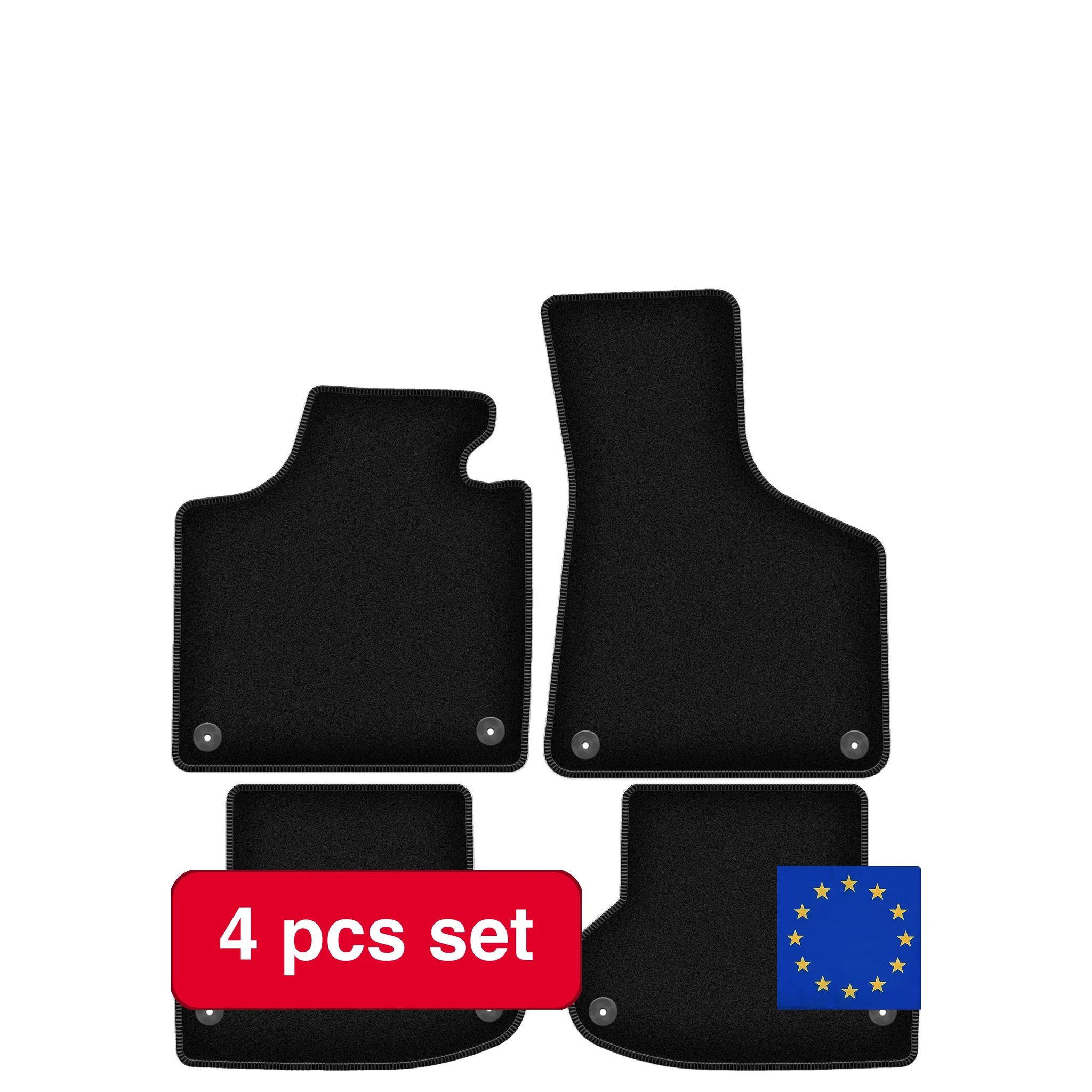 Bodenmatten, Maßgeschneiderte Passform, Leichte Konstruktion, Schwarz