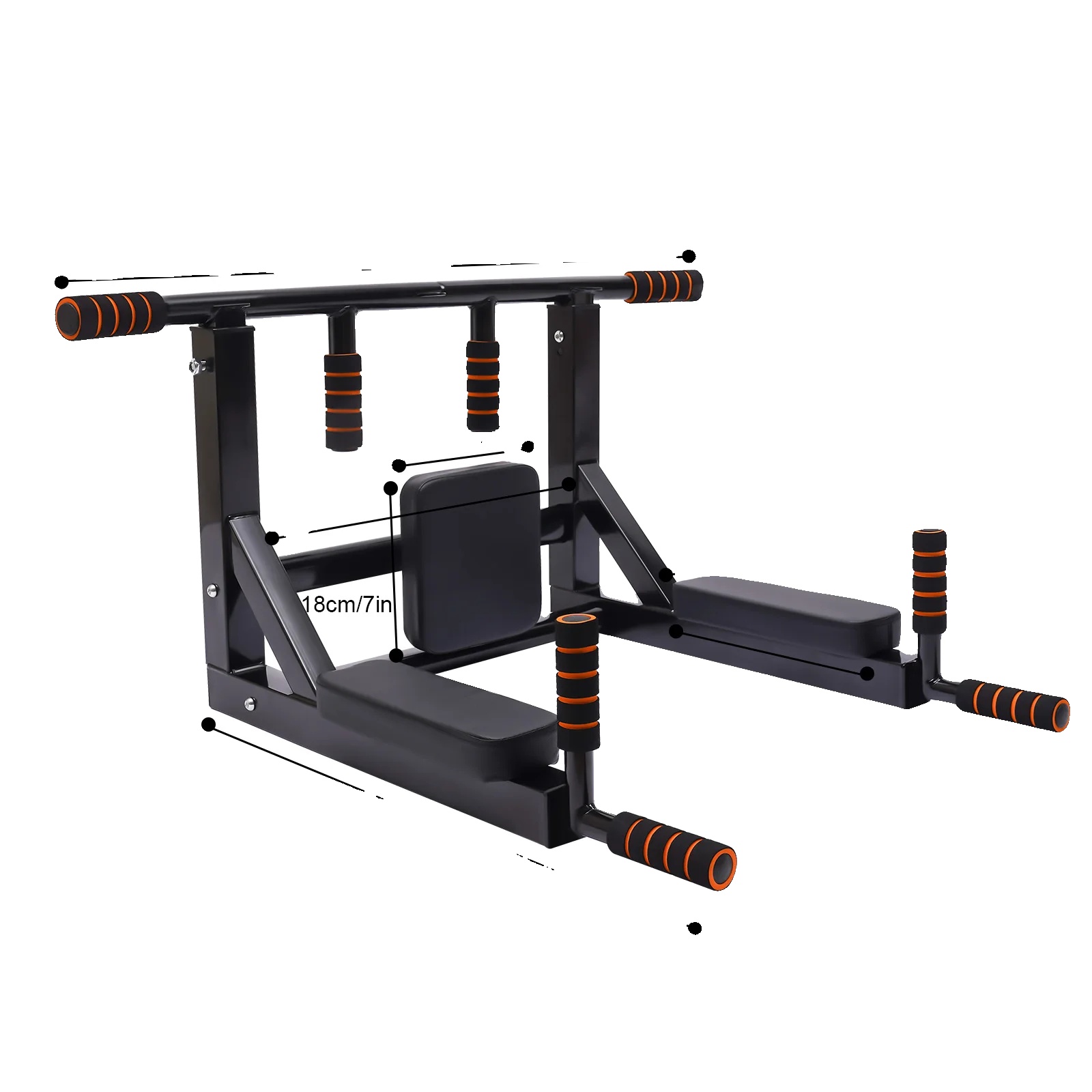 Klimmzugstange, Multifunktionale Dip-station, Fitnessgeräte Für Drinnen, Schwarz