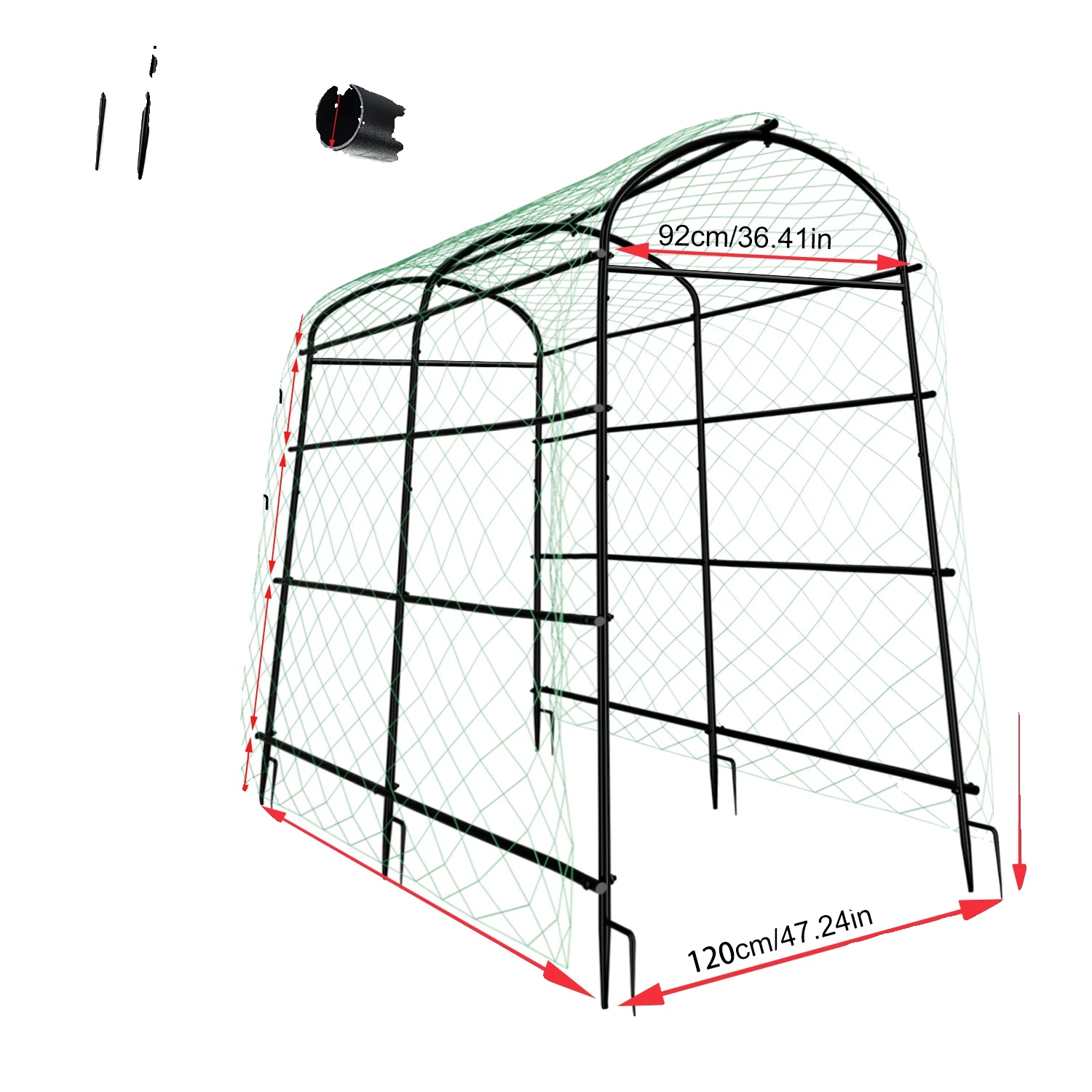 Spalier, Metallkonstruktion, Umweltfreundliches Design, 222cm Hoch