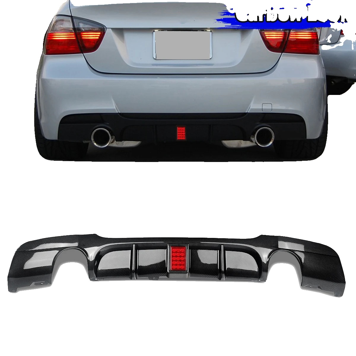 Heckstoßstangen-diffusor, Für 3er Serie E90 Und E91, Langlebiges Abs-kunststoff, Stil A