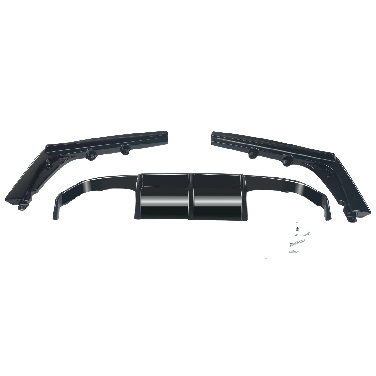 Hinterer Diffusor, Sportliches Design, Einfache Installation, Schwarz