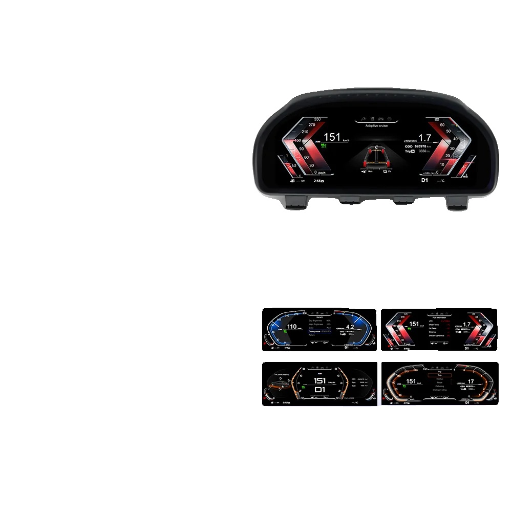 Digitales Cluster, 12,3-zoll-display, Kompatibilität Mit Bmw X3 X4 X5 X6 Gt F07 F10 F11 F18 F06 F12 F13 F01 F02 F03 2009-2018, Bm002-om-26