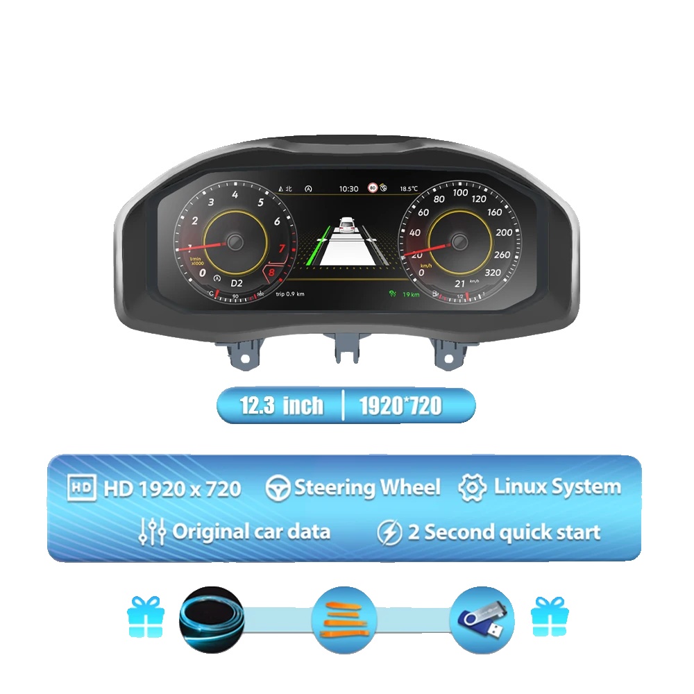 Digitales Cluster-dashboard, Kompatibel Mit Skoda Kodiaq Mob 2017-2022, 12,3 Zoll Hd-display, Für Skoda Kodiaq Mob