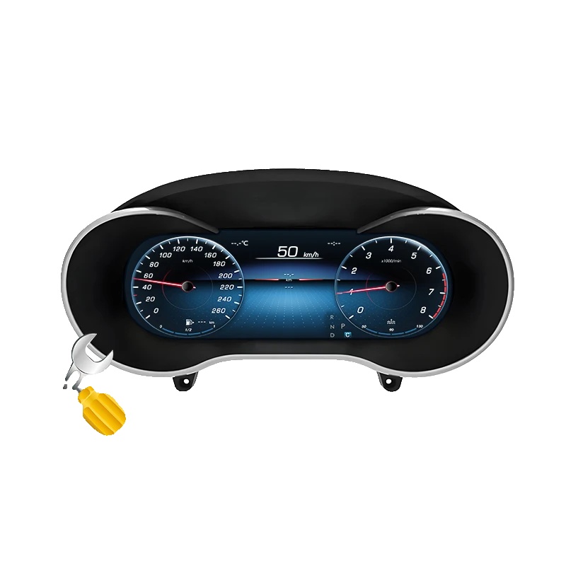 Digitales Cluster-dashboard, 12,3 Zoll Led, Hochauflösender Bildschirm, Schwarz