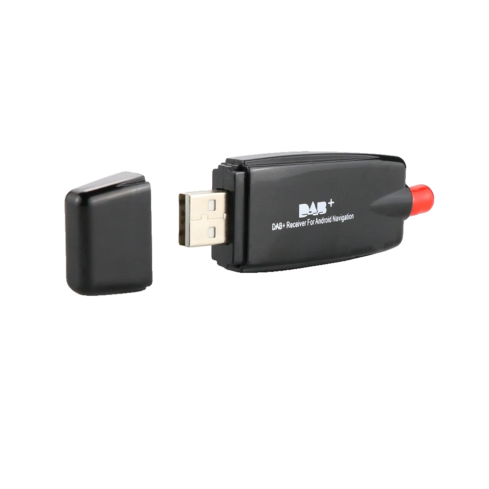 Dab+ Audioempfänger, Langlebiges Abs-kunststoff, 5,5 X 3,5 X 1,5 Zoll, Kompatibel Mit Android-autoradios, Usb-verbindung, Frequenzbereich 174-240 Mhz