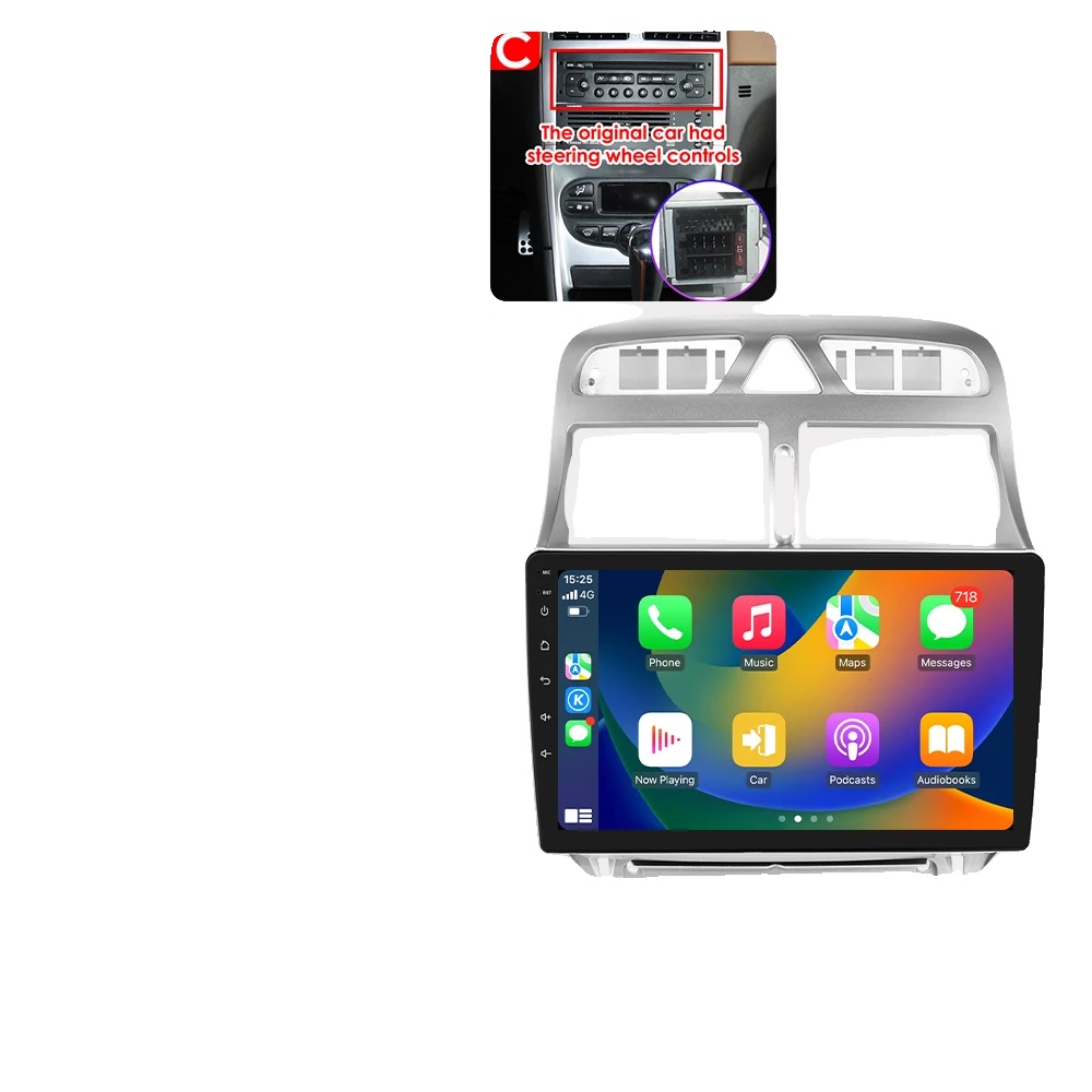 Carplay, Touchscreen-unterstützung, Navigationssystem, Kompatibel Mit Peugeot 307 307cc 307sw 2002 - 2013 Audio, P3-cp C