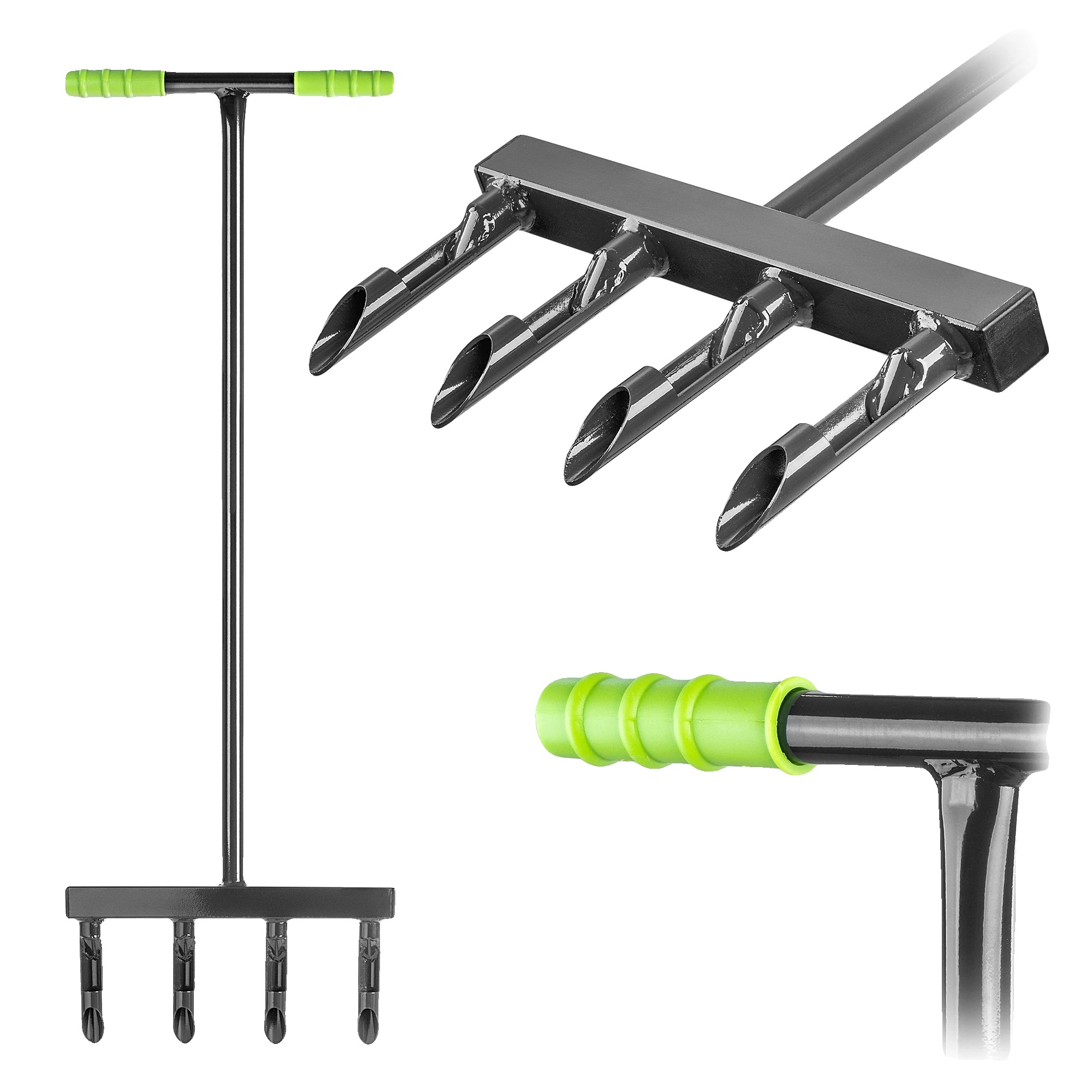 Manueller Rasenlüfter, 36 Cm Spike-länge, Langlebige Stahlkonstruktion, Benutzerfreundliches Handdesign, Fördert Gesundes Graswachstum, Optimale