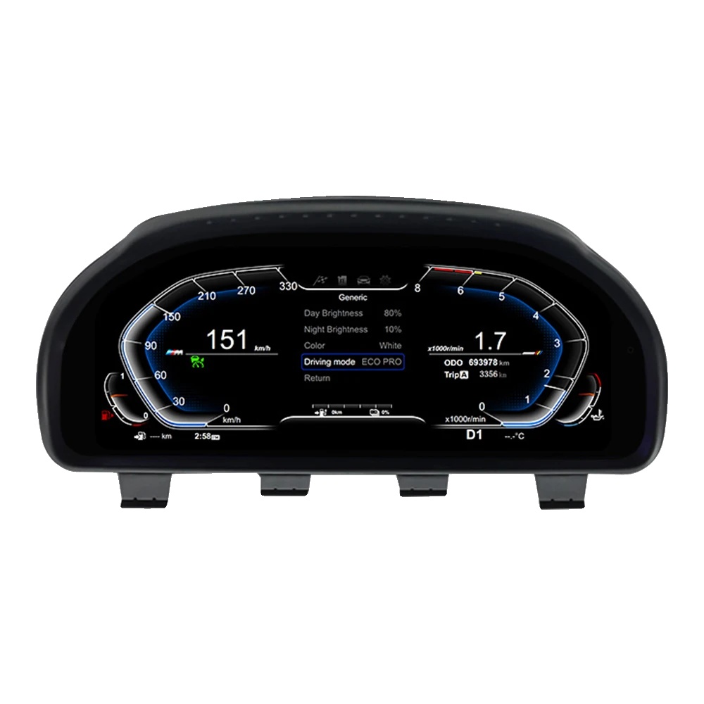 Digitales Dashboard, Lcd-panel, Virtuelles Instrument, Mit Hud