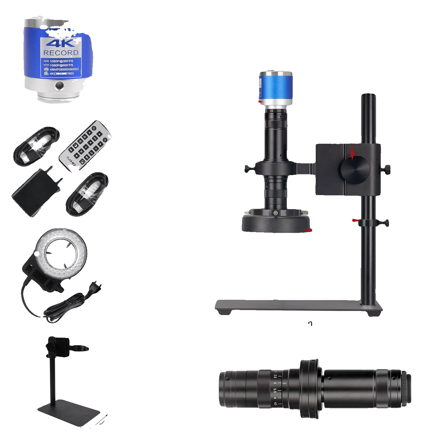 Digitalmikroskop, 215x Linse, Hdmi- Und Usb-anschluss, F4k 4003-215x Set