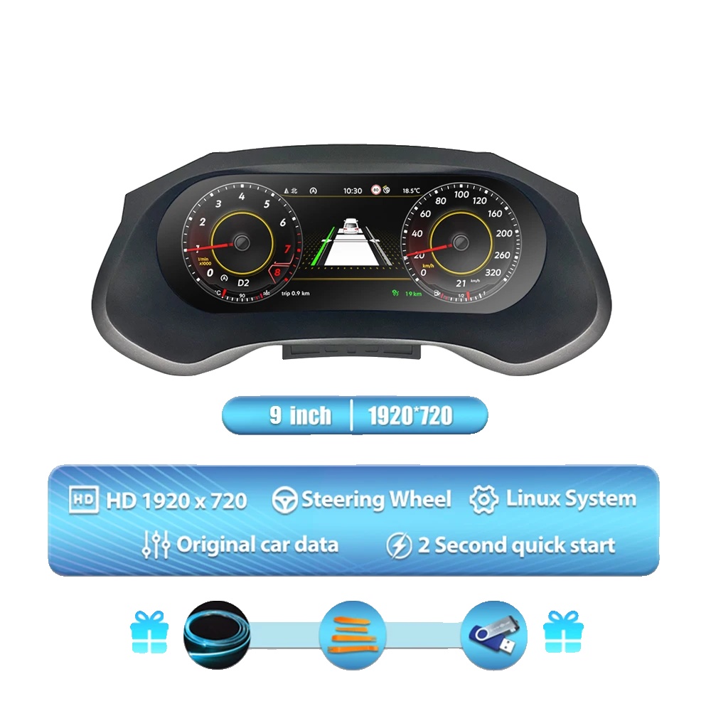 Armaturenbrett-display, Kompatibel Mit Seat Leon 2013-2018, 9 Zoll Hd-bildschirm, Mehrsprachige Unterstützung, Für Seat Leon