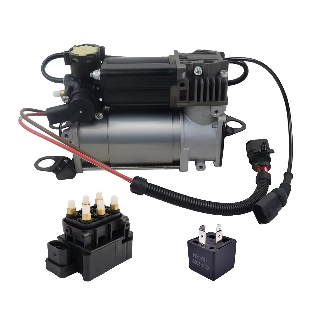Kompressorventilblock, Langlebiger Kunststoff, 30 Cm X 15 Cm X 10 Cm, Kompatibilität: Audi A6/avant C6 Typ 4f (2005-2011), Leistung: Unterstützt