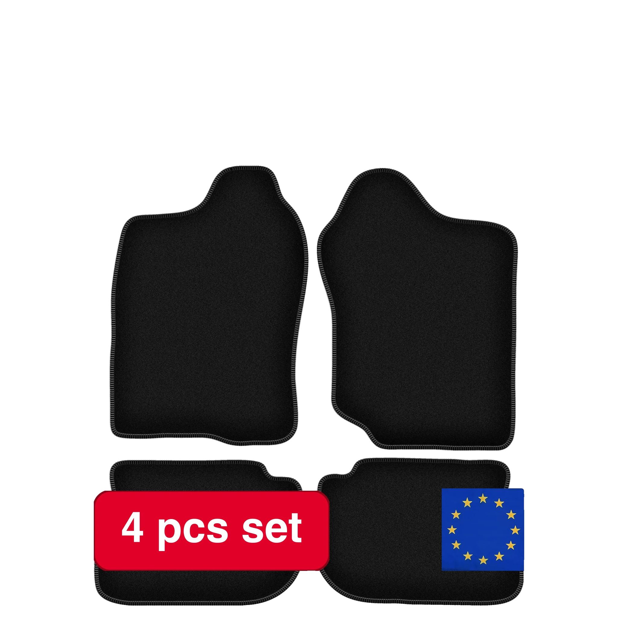 Teppichset Für Suv, Grundlegender Innenschutz, Leichtes Design, Schwarz