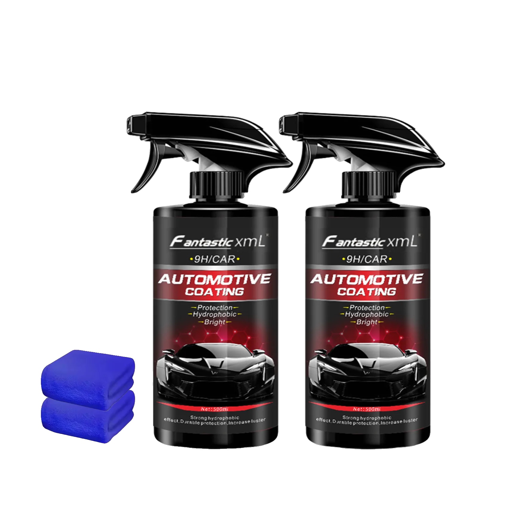 Nano-beschichtungsagent, 9h Härte, Hydrophobe Eigenschaften, Schwarze Flasche-2stück