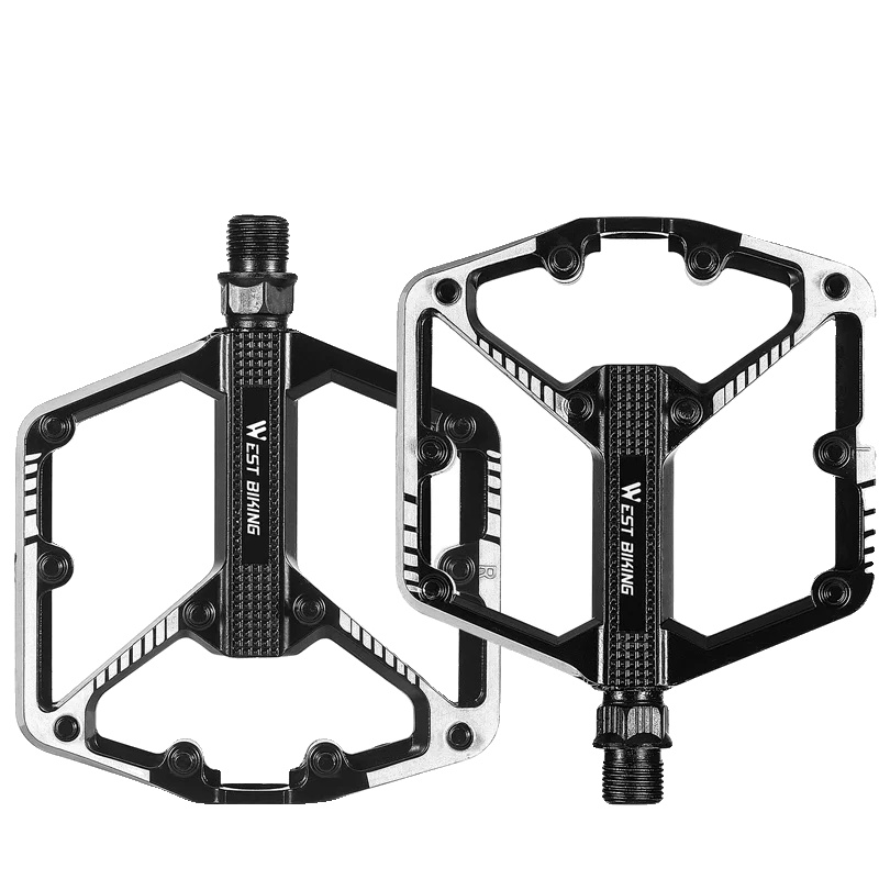 Fahrradpedale, Aluminiumlegierung, Rutschfestes Design, Schwarz 2 Du