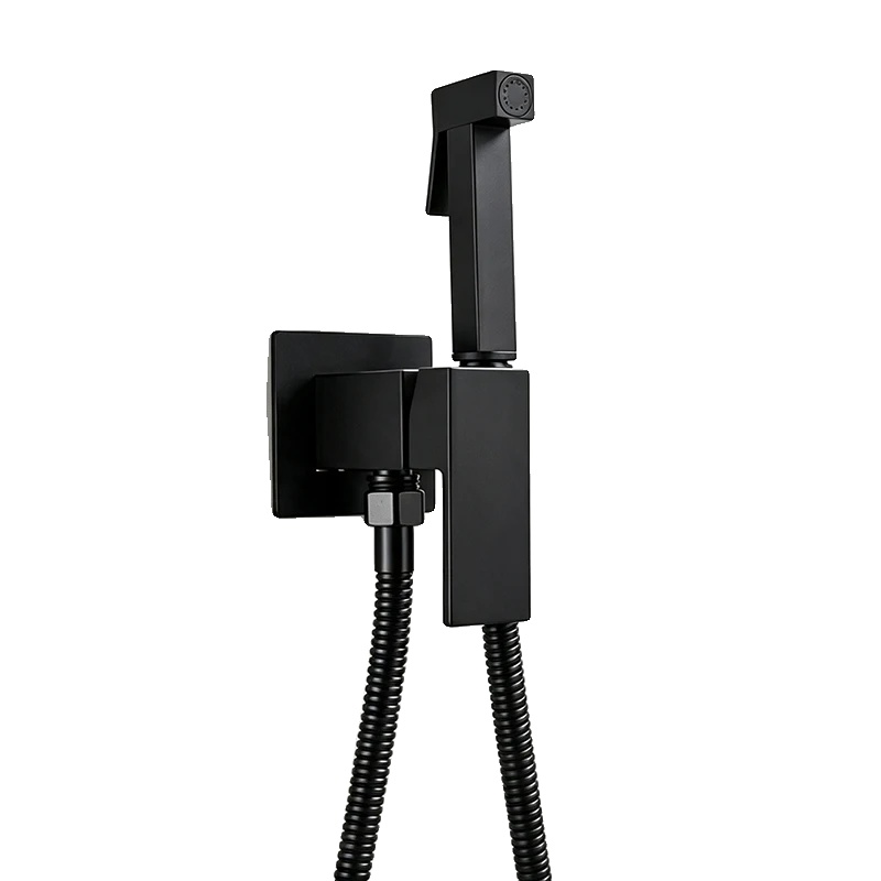 Handheld Bidet Sprühset, Warm- Und Kaltwassersteuerung, Einstellbarer Druck, Schwarz