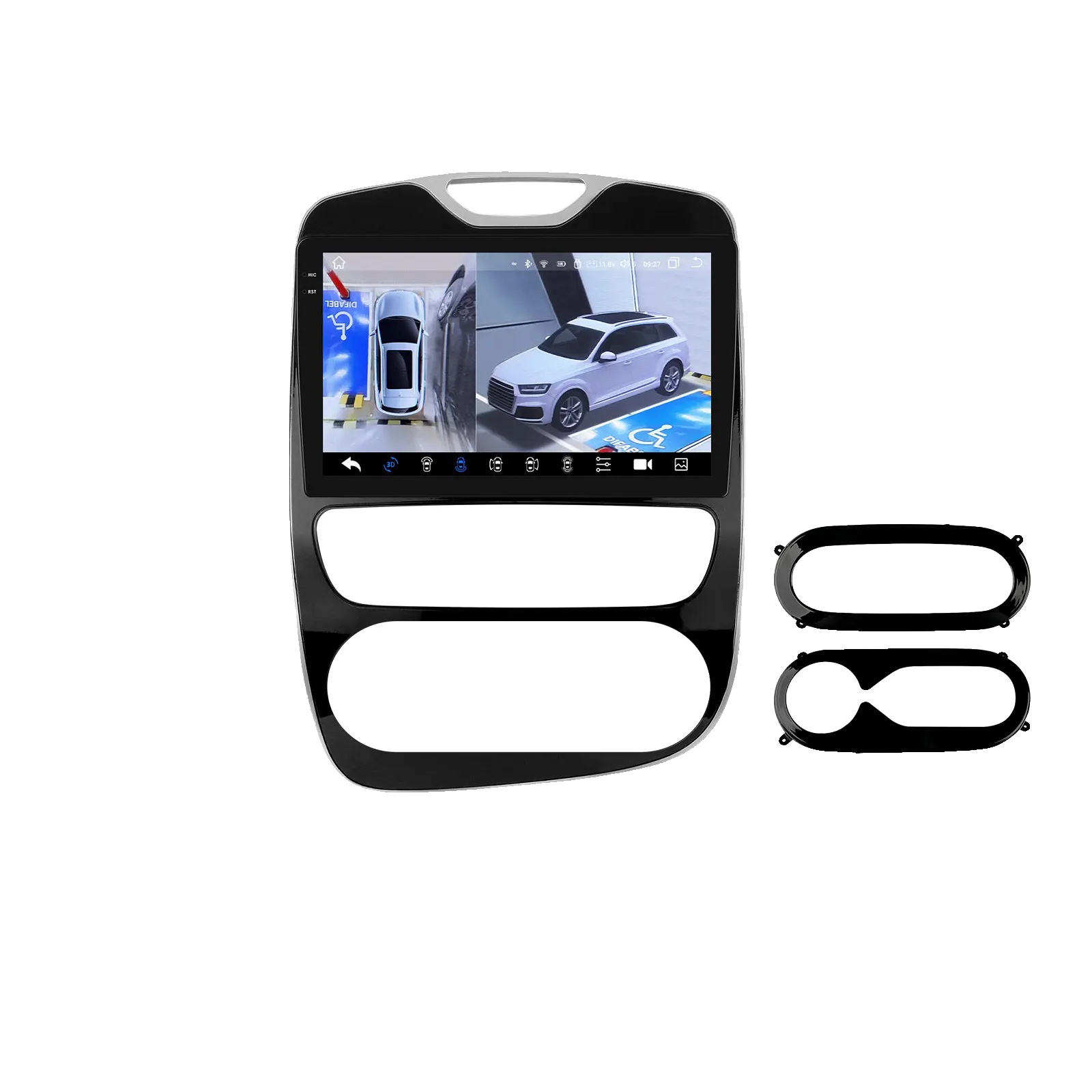 Autoradio, Displaygröße, Smartphone-kompatibilität, Kompatibel Mit Renault Clio Iv 4 2012-2019, Qs8npc 360kamera