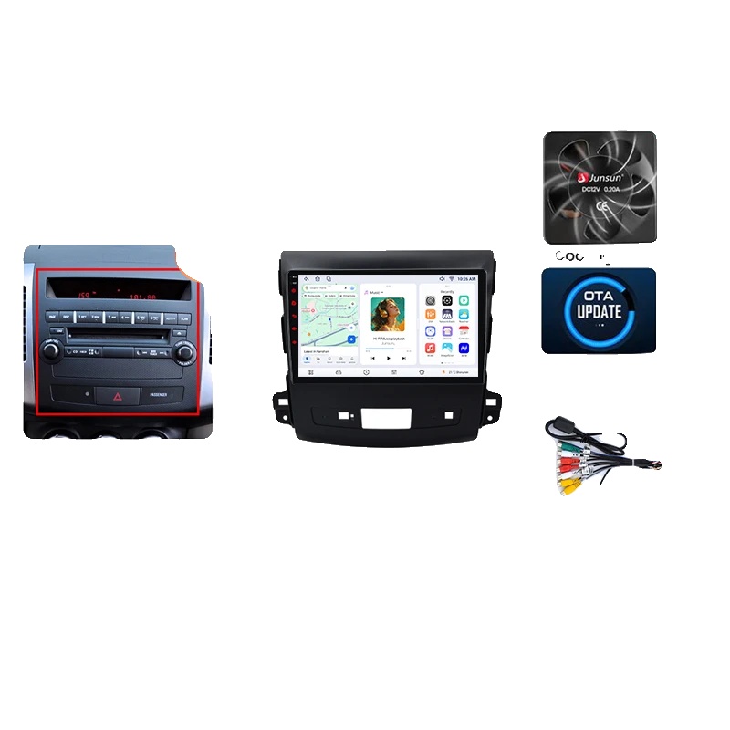 Autoradio, Multimedia-player, Smartphone-kompatibilität, Kompatibel Mit Mitsubishi Outlander Mk2 / Citroen C-crosser (2005-2012),, V7 (8gb-256gb) - A