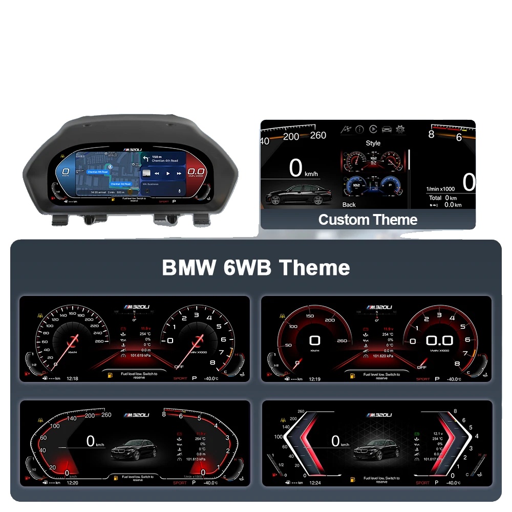 Digitales Geschwindigkeitsmessgerät, Carplay & Android Auto, Adaptive Geschwindigkeitsregelung, F30 Carplay-version