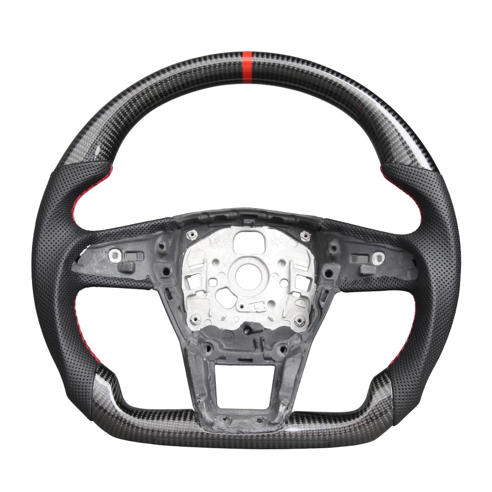 Carbonfaser-lenkrad, Flaches Racing-design, Fingergriffe, Schwarz