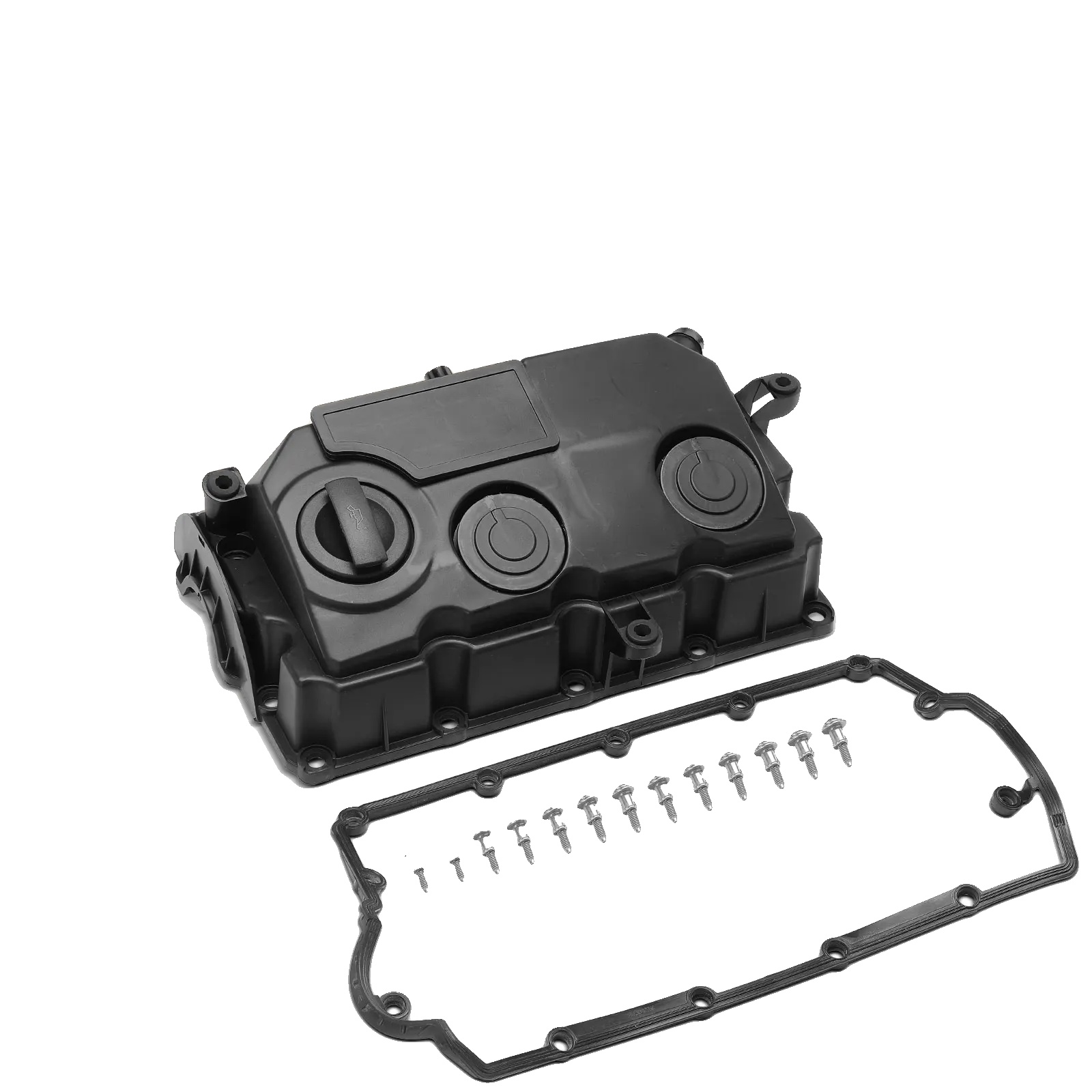 Zylinderkopfdeckel, Kunststoffmaterial, Standardgröße, Kompatibel Mit Audi/seat/skoda, Entlüftungsventil Enthalten, Dichtungssatz Mit Schrauben