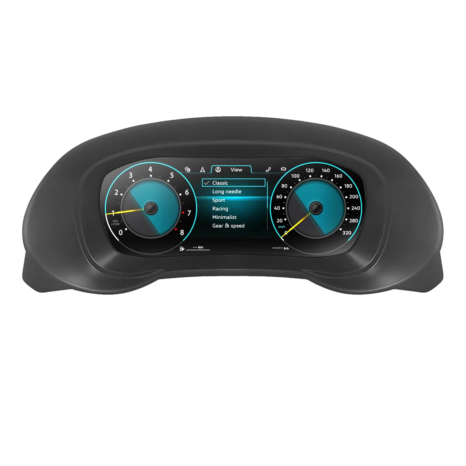 Digitales Dashboard-cluster, 12,3 Zoll Hd-display, Multi-modell-kompatibilität, Sharan 12-19