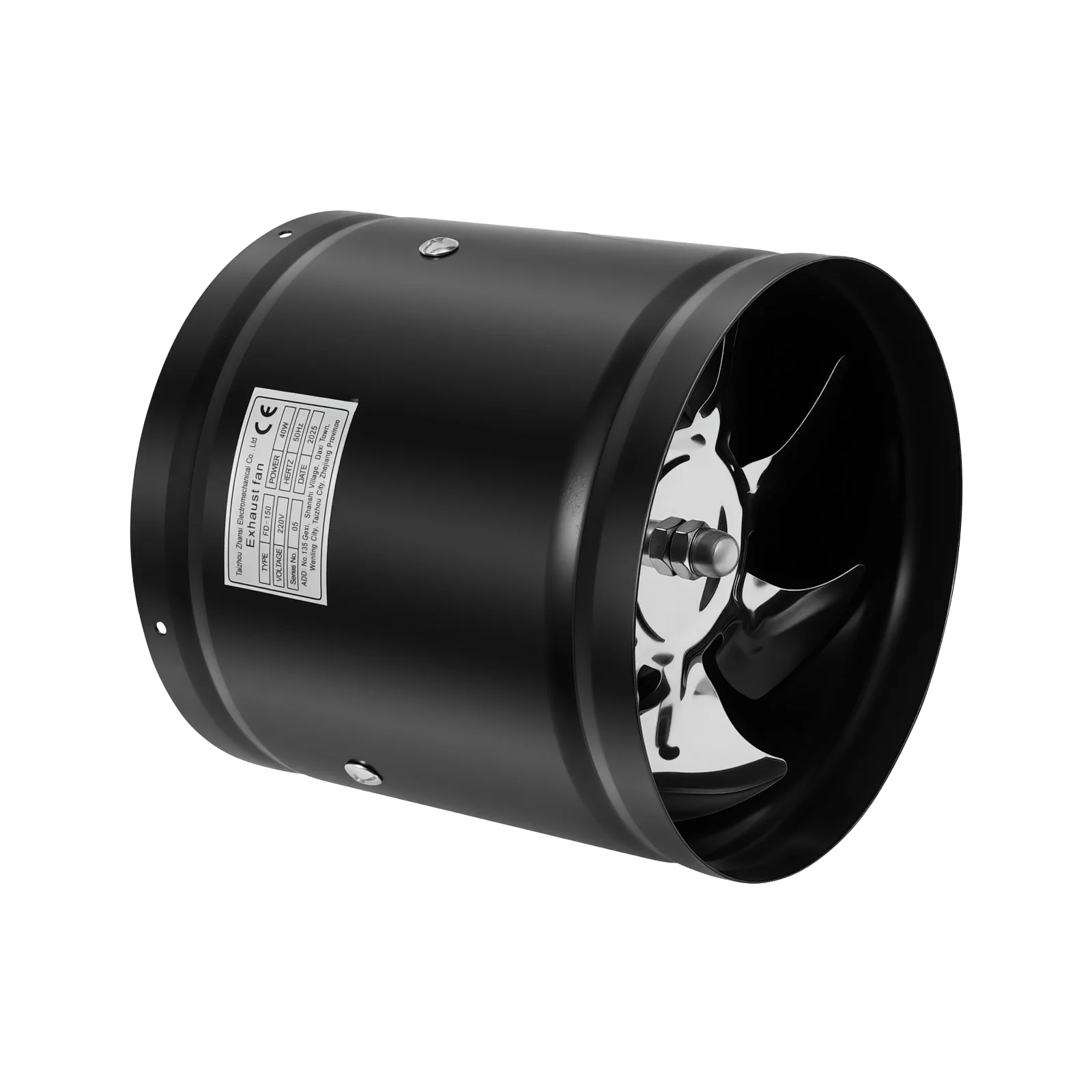 Abluftventilator, 150 Mm Durchmesser, 220 V Spannung, 40 W Leistung, 353 Cfm Luftstrom, 2800 U/min Ventilatorgeschwindigkeit