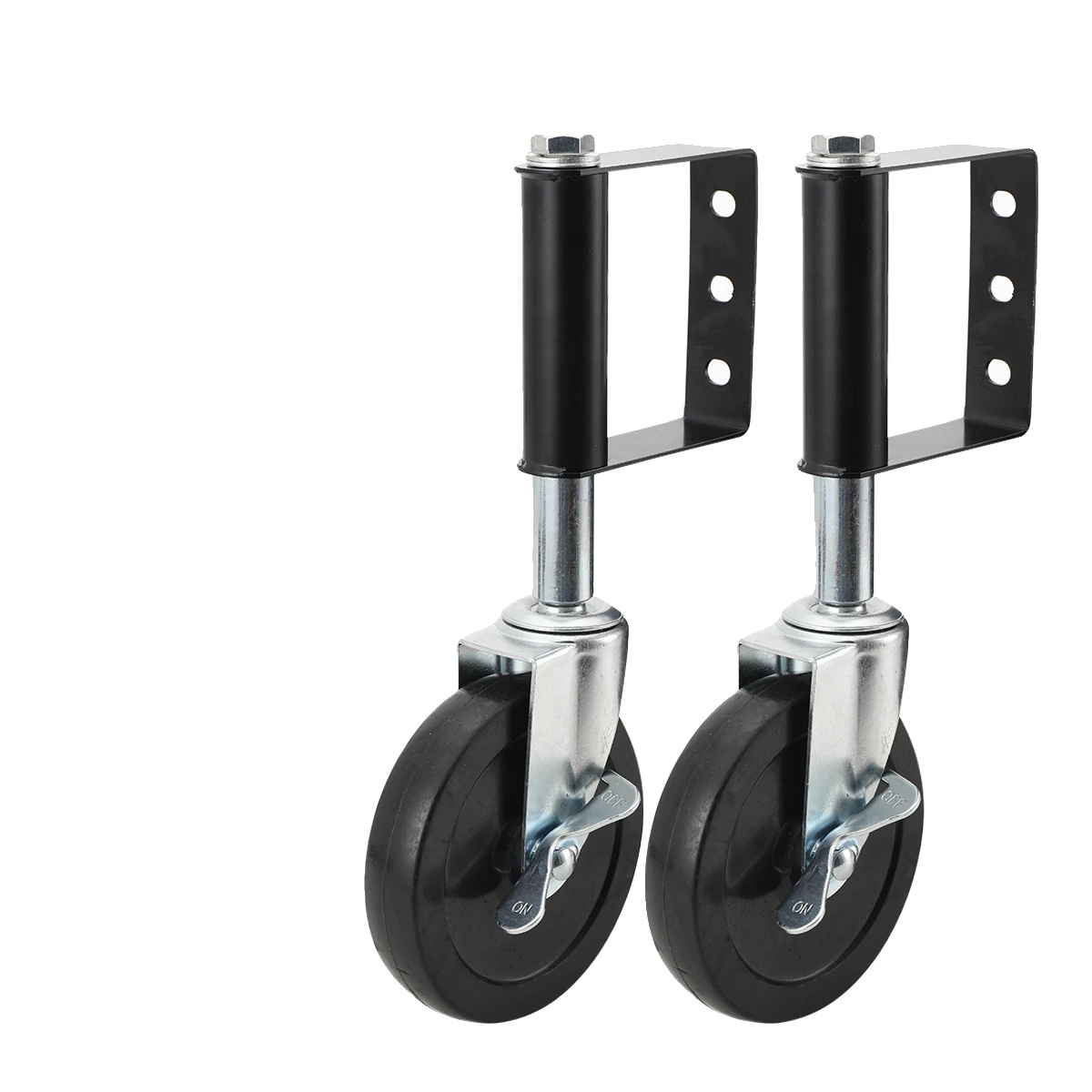 Drehrollen, 5 Zoll, 80 Kg Tragfähigkeit, Alterungsbeständiger Gummi, 360° Drehbar, Schwerlast