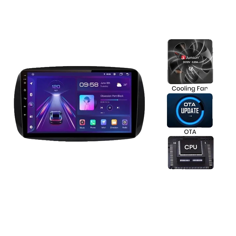 Auto-multimedia-player, Touchscreen, Hochauflösung, Kompatibel Mit Benz Smart 2016, V1 Plus 4g 2 32g