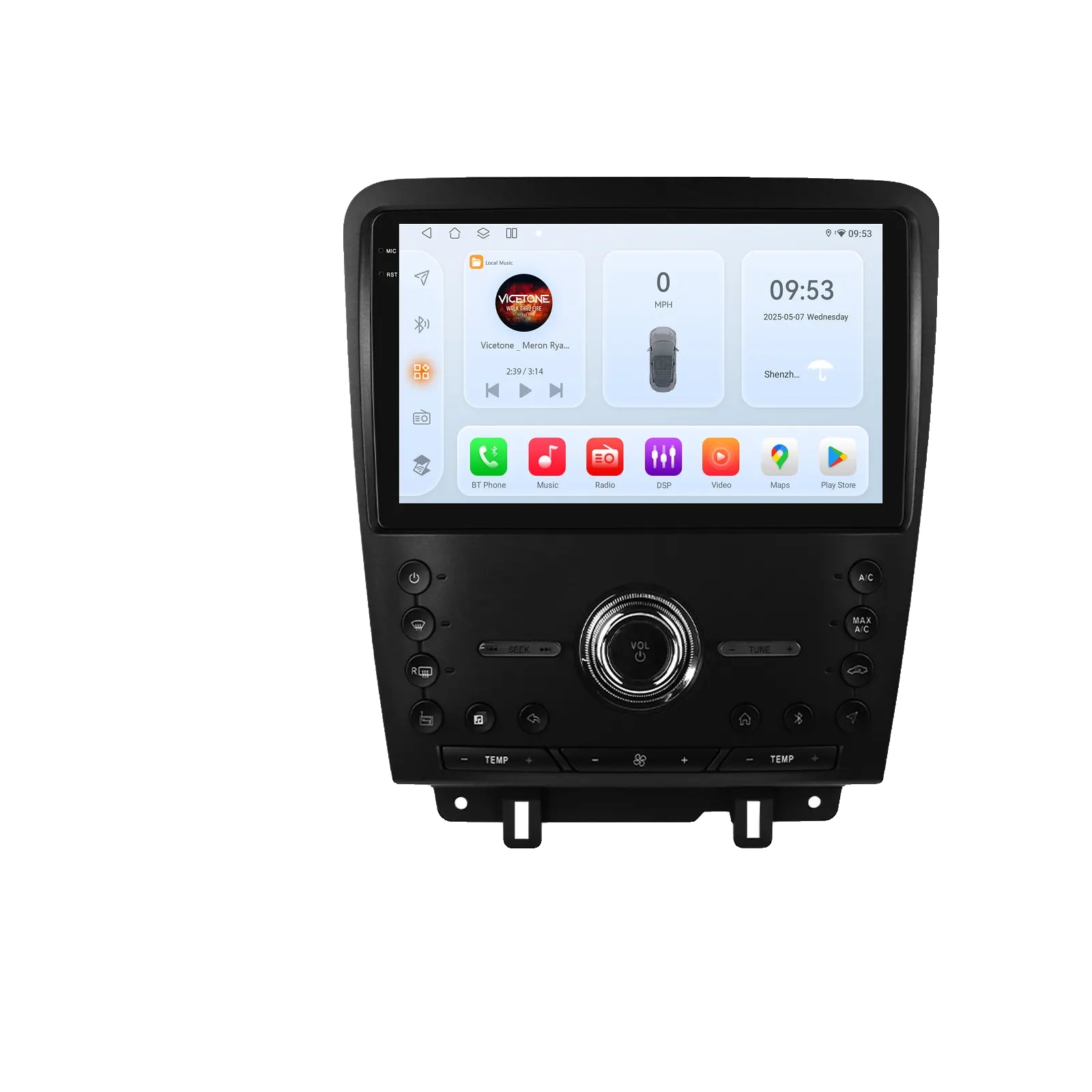 Auto-multimedia-player, Touchscreen, Navigationssystem, Kompatibel Mit Ford Mustang 2010-2014, Qs2 (8 Kerne 4g 32g)
