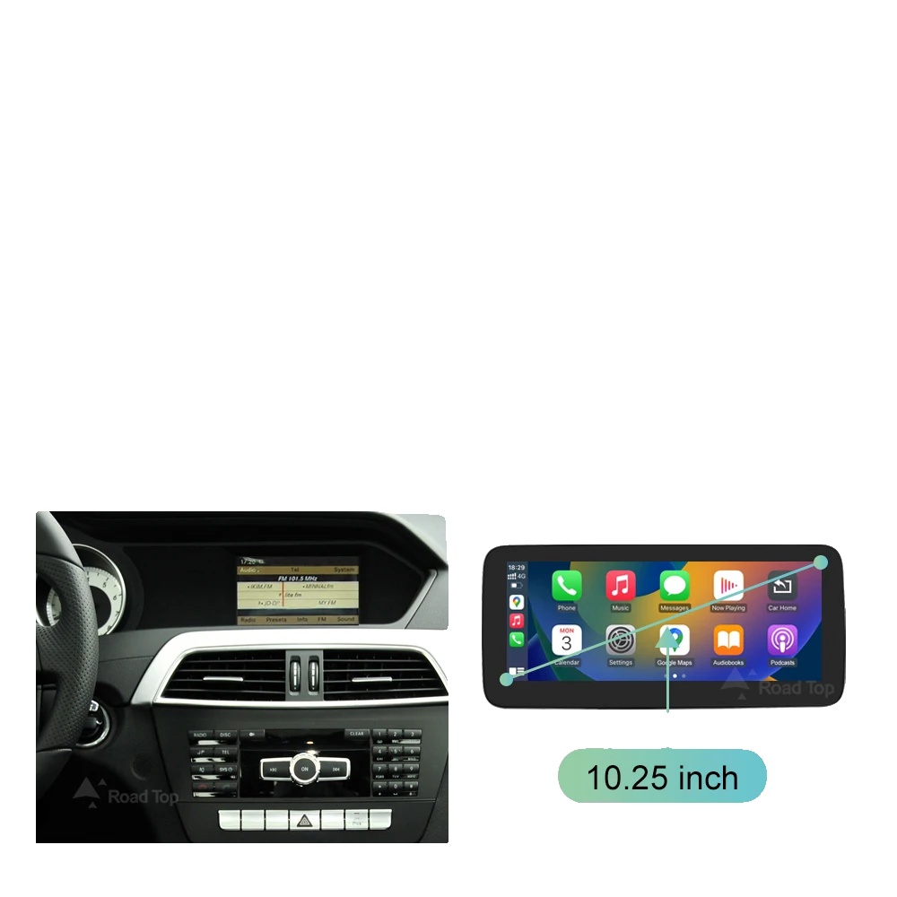Auto-multimedia-player, Smartphone-integration, Integriertes Mikrofon, Kompatibel Mit Mercedes Benz C-klasse W204 S204, 10.25 Zoll Ntg4.5 Lhd, Keine-a