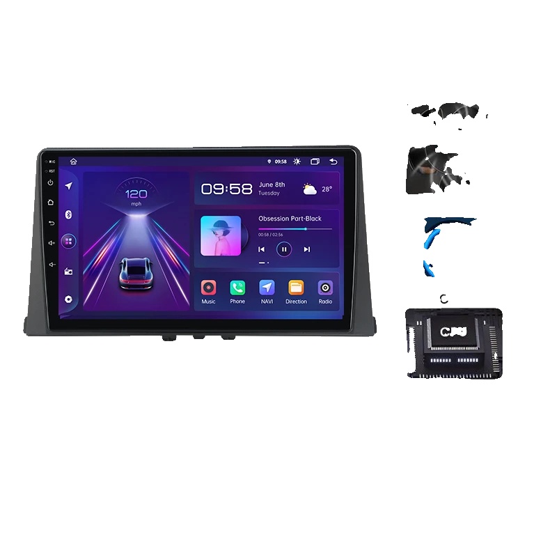 Autoradio, Touchscreen, Intelligente Konnektivität, Kompatibel Mit Citroen Berlingo 2019, Peugeot Partner Rifter 2020, Opel Combo, V1 Plus (4g 64g)