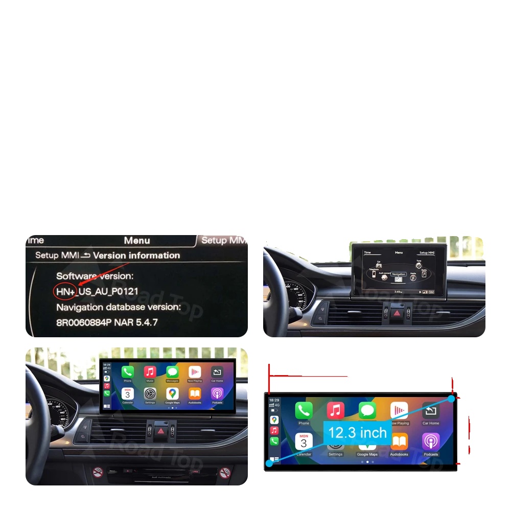 Multimedia-display, 12,3-zoll-touchscreen, Kompatibel Mit Audi A6 A7, 12.3 Lhd Hn