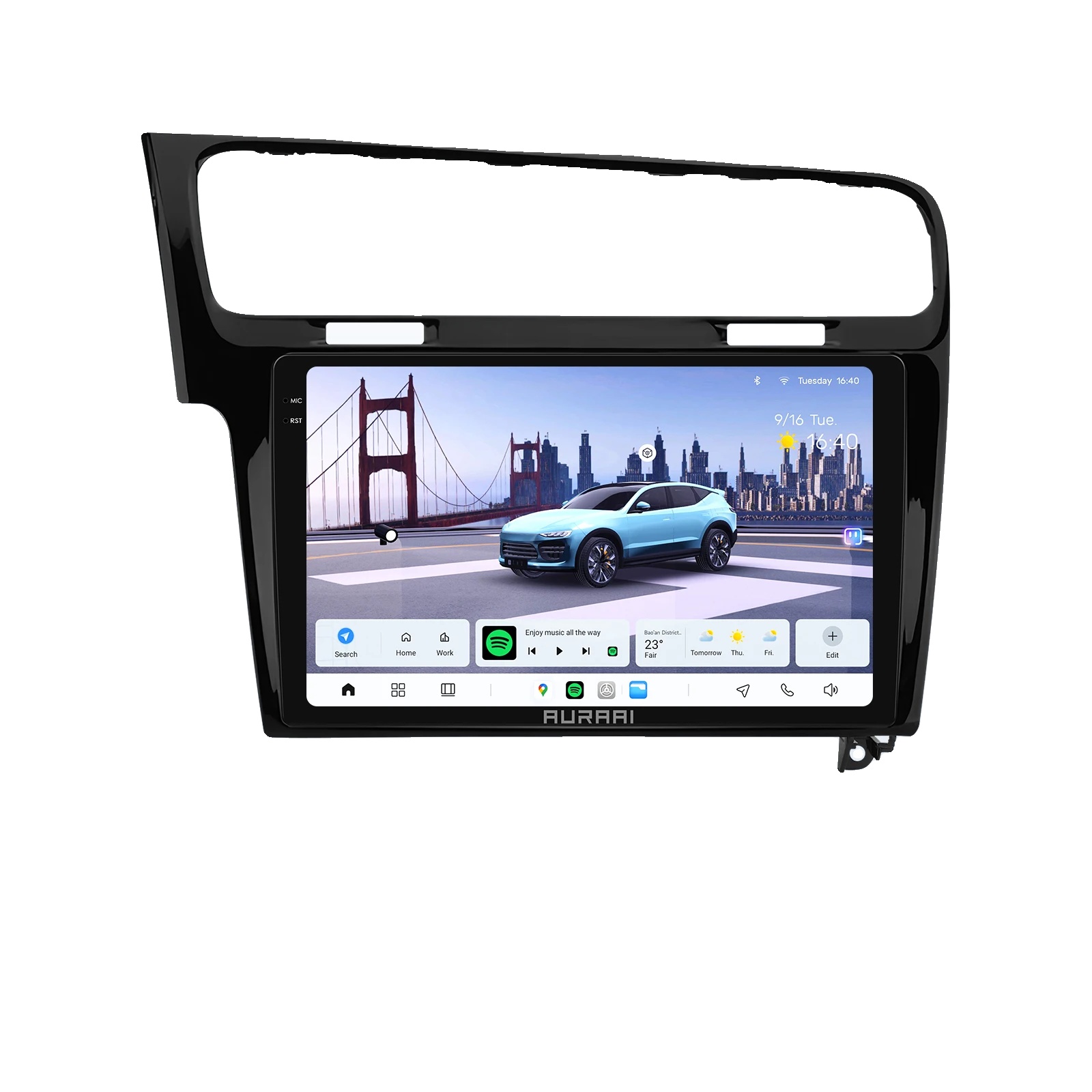 Intelligenter Bildschirm Für Autos, Gps-navigation, Bluetooth-konnektivität, 10.1 Zoll (schwarz)