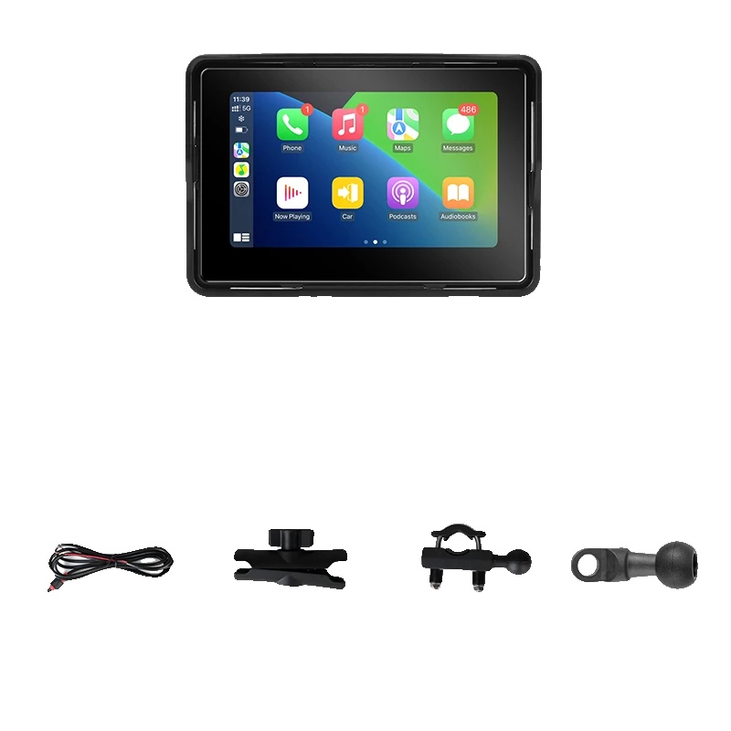 Motorrad Gps-navigator, Kabelloses Carplay, Wasserdichtes Design, Mt-00(keine Kamera)