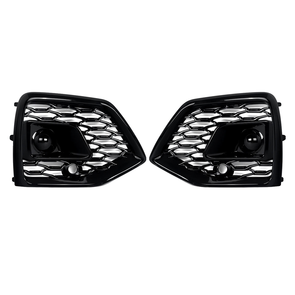 Nebelscheinwerfergitterabdeckung, Kompatibel Mit Audi Q5 S-line, Langlebiges Abs-kunststoff, Glänzendes Schwarz