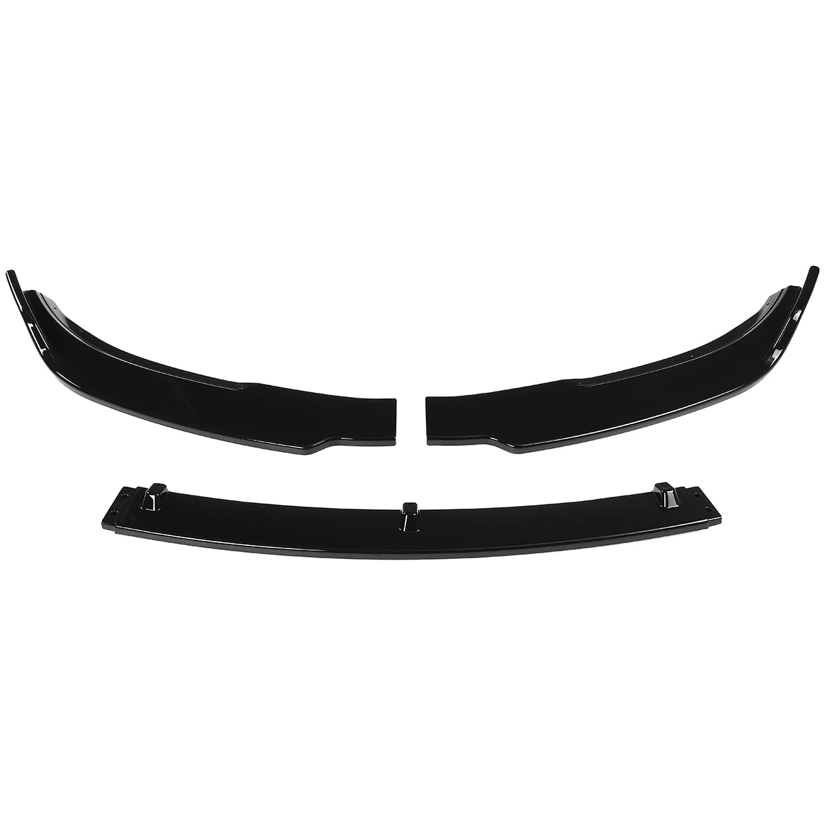 Frontstoßstangenlippe Karosserie-kit Spoiler, Maßgeschneidert, Langlebiges Abs-kunststoff, Glänzendes Schwarz