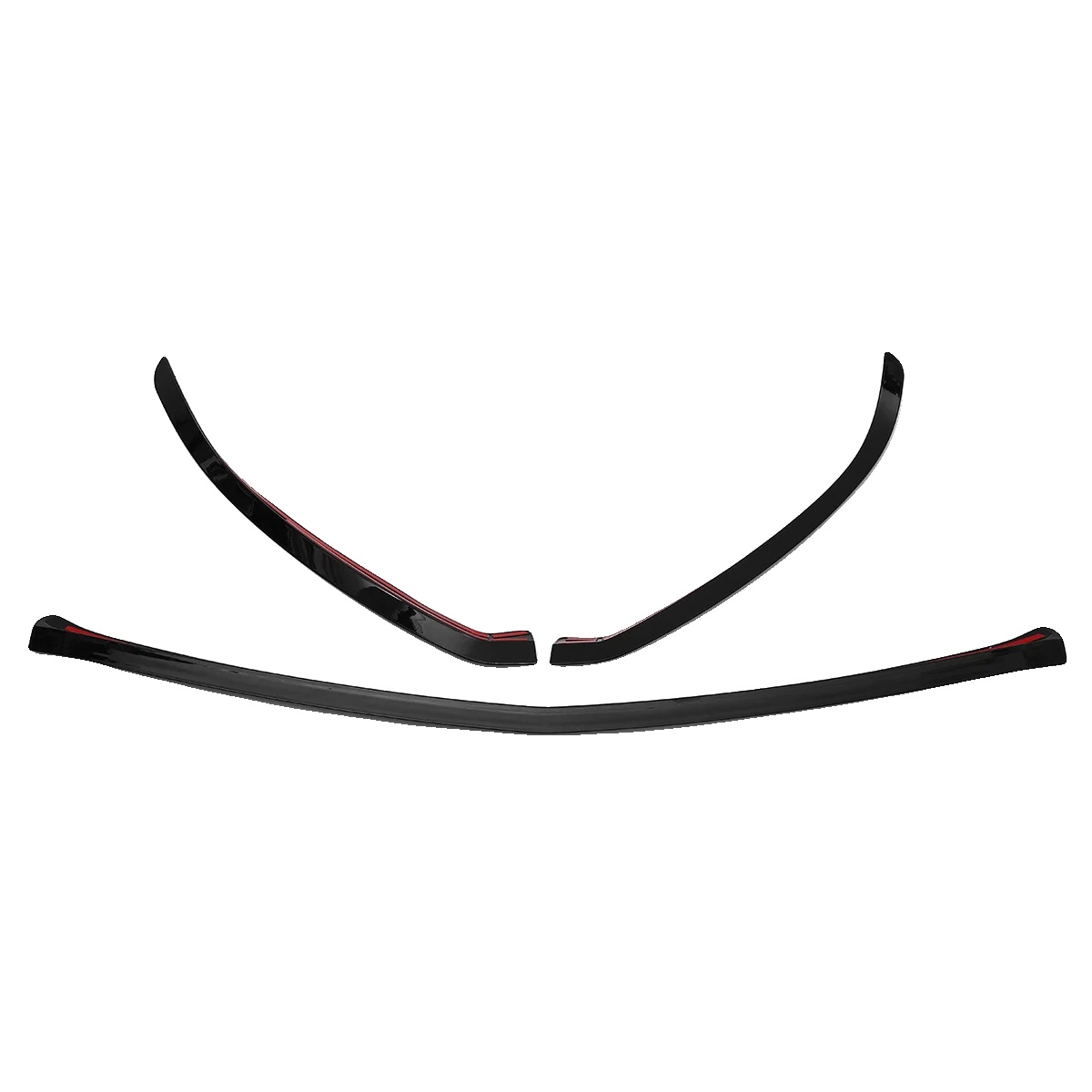 Stoßstangenlippen-splitter, Abs-material, Einfache Installation, Glänzendes Schwarz