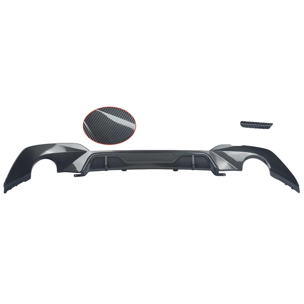 Hinterer Diffusor, Aerodynamisches Design, Einfache Installation, Karbon-look