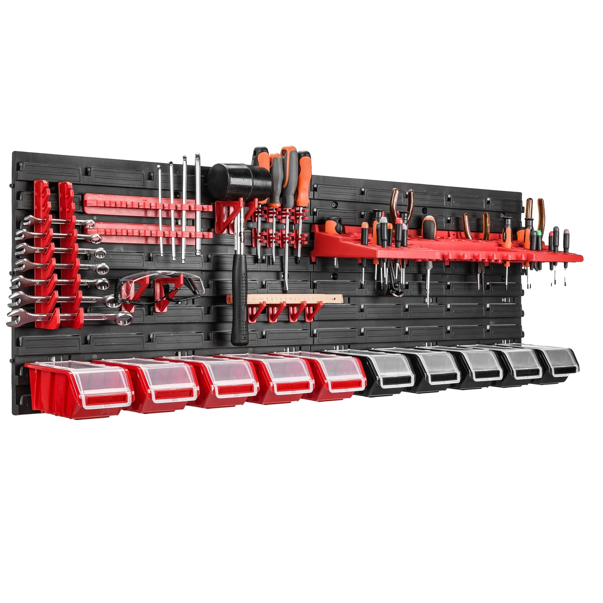 Werkstattboard, 115 X 39 Cm, Kunststoffmaterial, Mobile Einrichtung, Schnelle Wandmontage, Kompatibel Mit Verschiedenen Werkzeugen