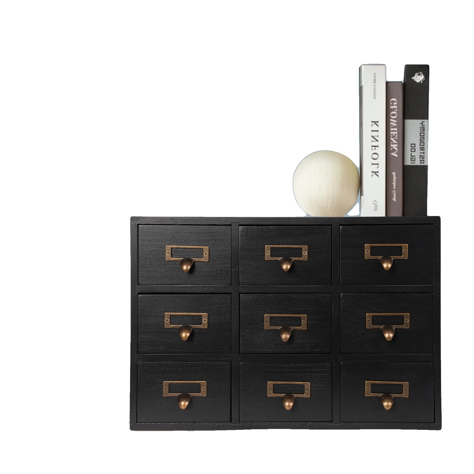 Apothekenschrank, 9 Schubladen, Hochwertige Holz- Und Metallkonstruktion, 15"x3,7"x10,2", Organisiert Büro- Und Haushaltsbedarf, Rustikales Und