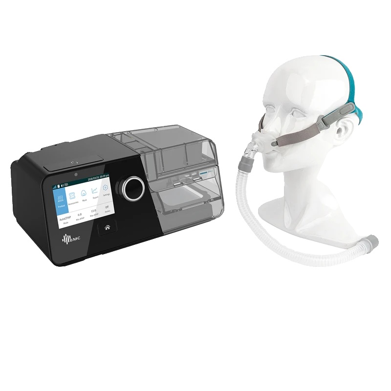 Cpap-gerät, Kompaktes Design, Feste Druckeinstellung, Nasenpolster-maske