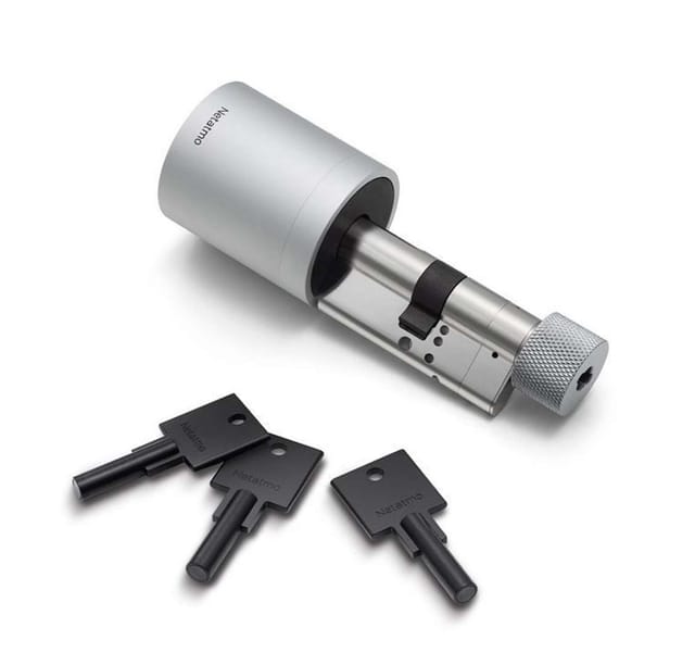 Netatmo Intelligentes Schloss Schwarz Und Grau Edelstahl