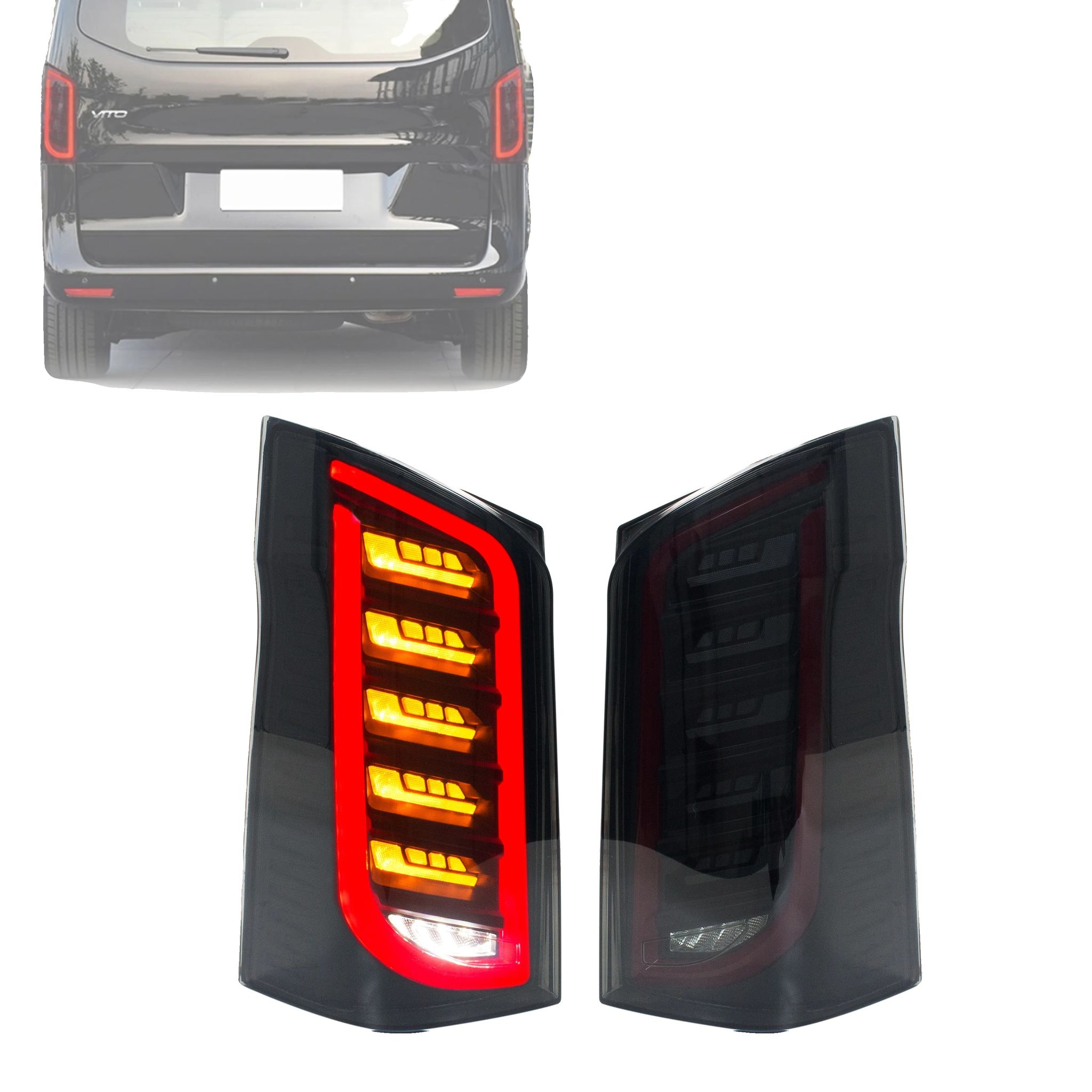 Rücklichtbaugruppe, Pc- Und Abs-material, 12v Spannung, 35w Watt, Kompatibel Mit Metris Und Vito 2016-2023, 3400 Lm Lumen